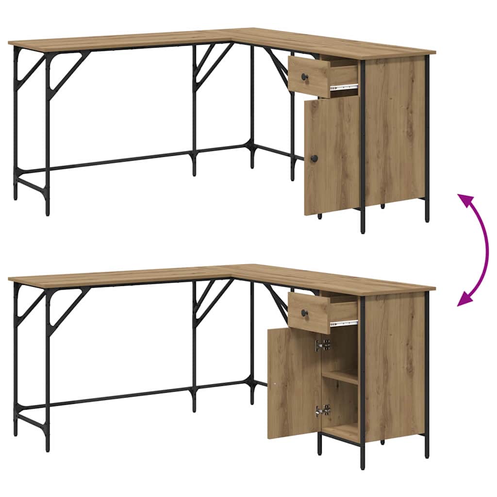 Γραφείο Artisan Oak Επεξεργασμένο ξύλο 141 x 141 x 75 εκ