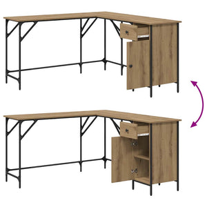 Γραφείο Artisan Oak Επεξεργασμένο Ξύλο 141 x 141 x 75 εκ