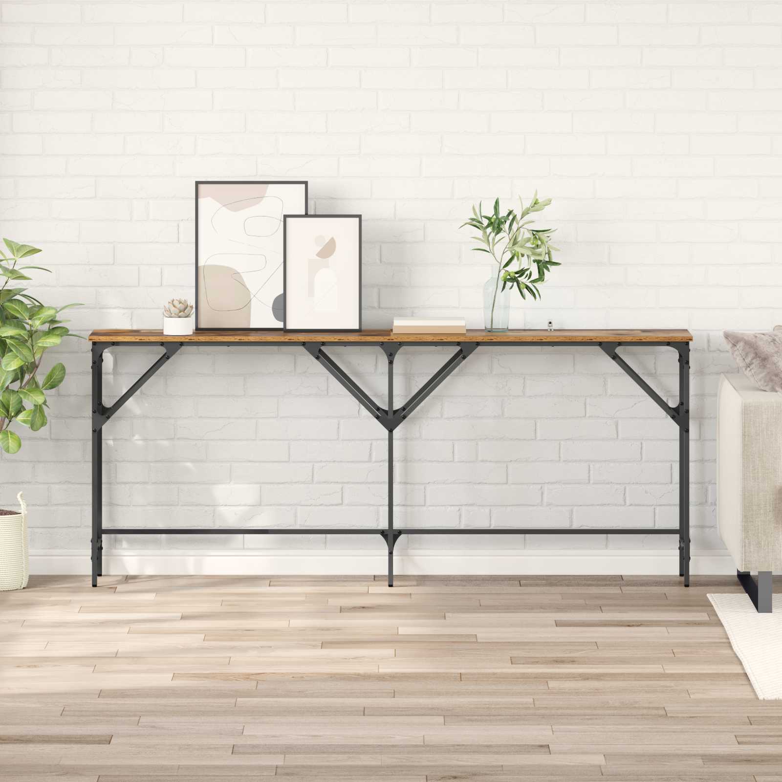 Τραπέζι κονσόλας Παλιό Ξύλο 180 x 30 x 75 εκ Επεξεργασμένο ξύλο - Pakobazaar