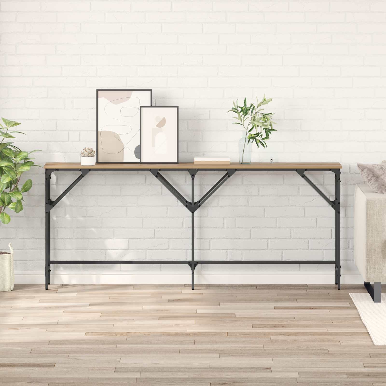 Τραπέζι κονσόλας Artisan Oak 180 x 30 x 75 εκ - Pakobazaar