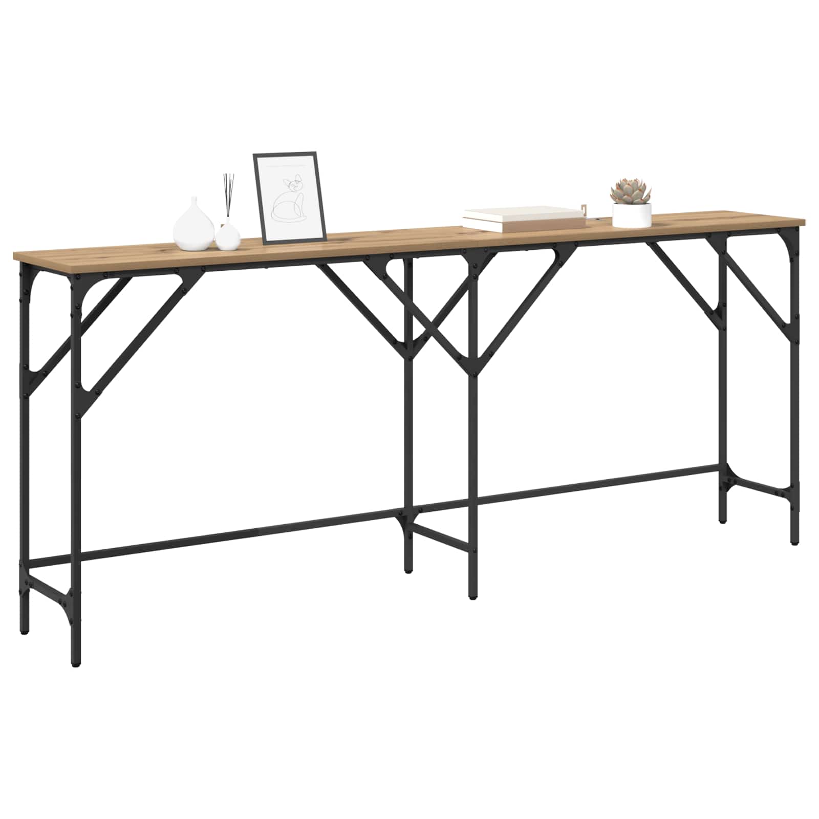 Τραπέζι κονσόλας Artisan Oak 180 x 30 x 75 εκ - Pakobazaar