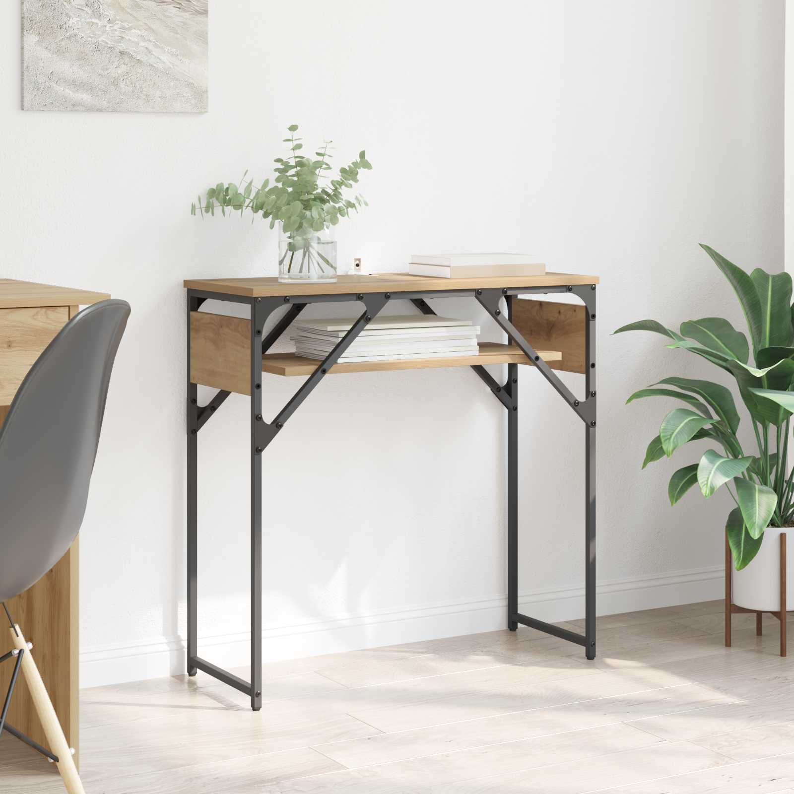 ΤραπέζιΚονσόλας Artisan Oak 75x30x75εκ. Επεξεργασμένο ξύλο - Pakobazaar