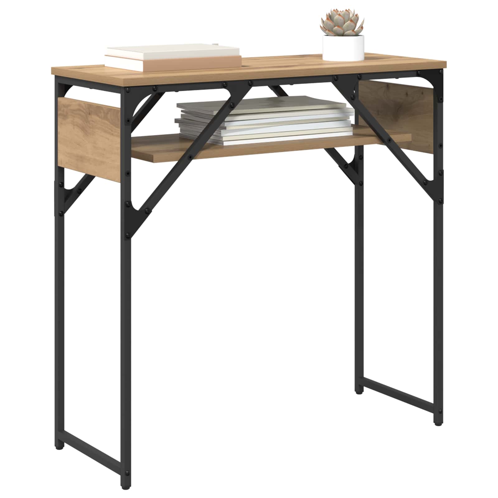 ΤραπέζιΚονσόλας Artisan Oak 75x30x75εκ. Επεξεργασμένο ξύλο - Pakobazaar