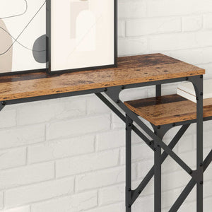 Τραπέζι κονσόλας 2 pcs Παλιό Ξύλο 100 x 28 x 75 εκ. - Pakobazaar