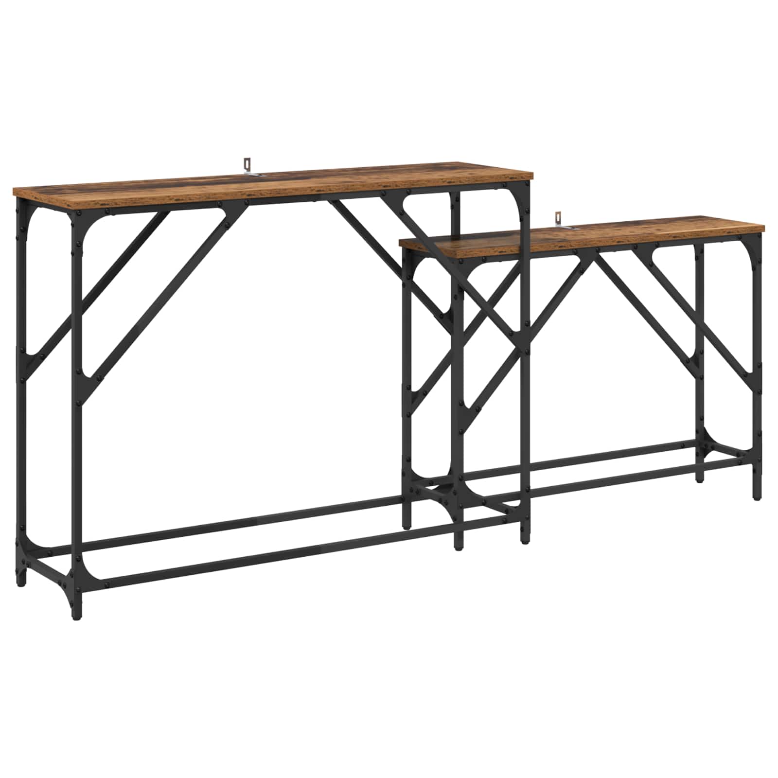 Τραπέζι κονσόλας 2 pcs Παλιό Ξύλο 100 x 28 x 75 εκ. - Pakobazaar
