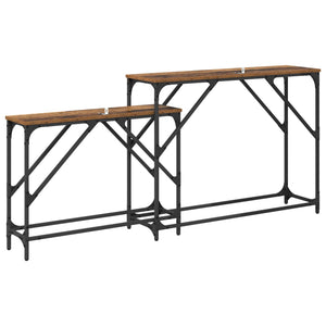 Τραπέζι κονσόλας 2 pcs Παλιό Ξύλο 100 x 28 x 75 εκ. - Pakobazaar