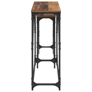 Τραπέζι κονσόλας 2 pcs Παλιό Ξύλο 100 x 28 x 75 εκ. - Pakobazaar