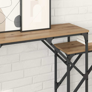 Τραπέζι κονσόλας 2 pcs Artisan Oak 100 x 28 x 75 εκ. - Pakobazaar