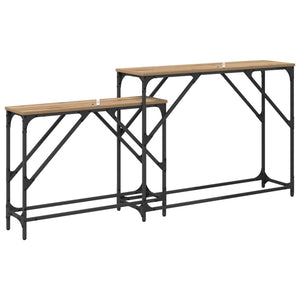 Τραπέζι κονσόλας 2 pcs Artisan Oak 100 x 28 x 75 εκ. - Pakobazaar