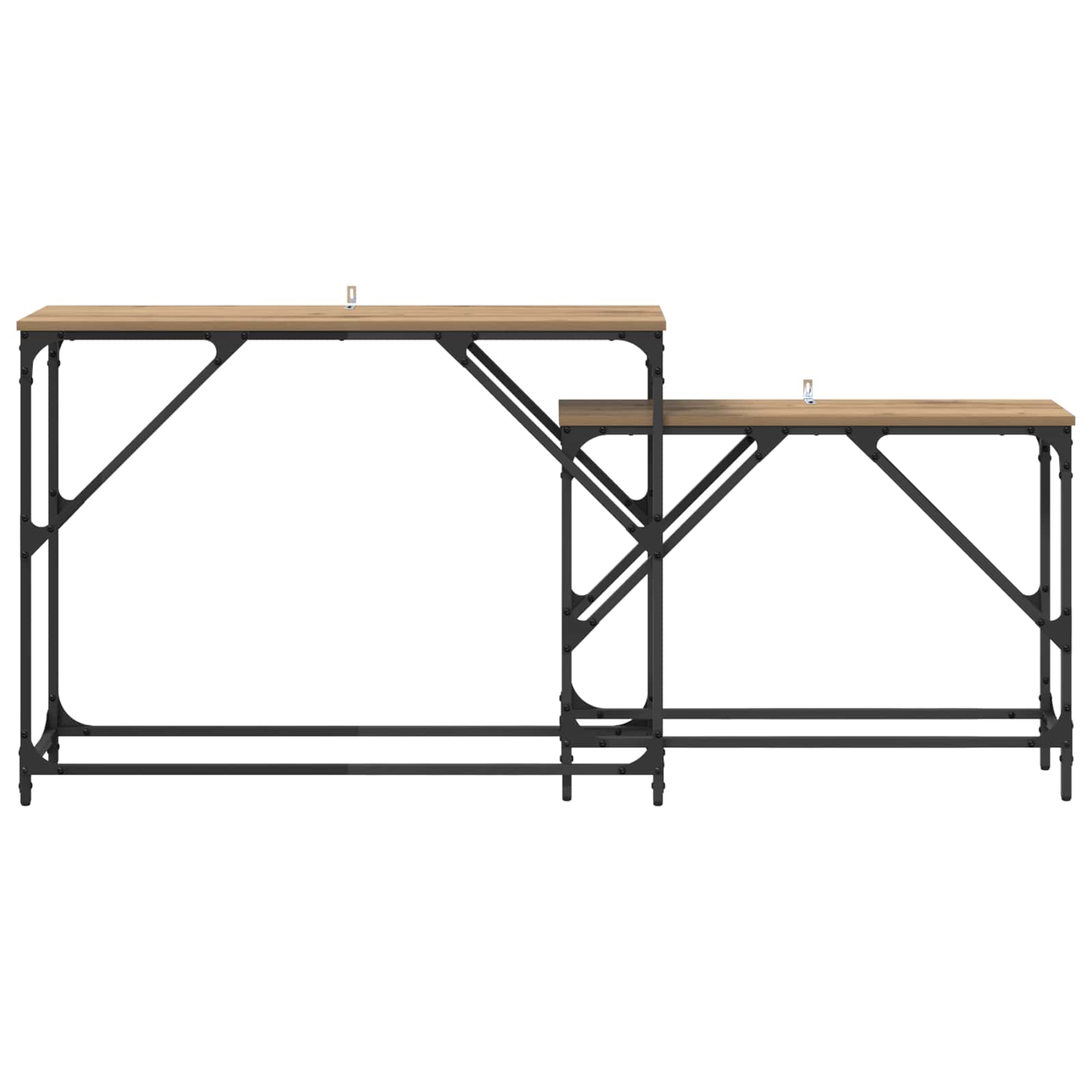 Τραπέζι κονσόλας 2 pcs Artisan Oak 100 x 28 x 75 εκ. - Pakobazaar