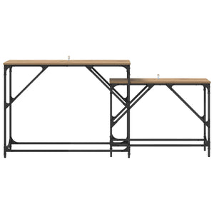 Τραπέζι κονσόλας 2 pcs Artisan Oak 100 x 28 x 75 εκ. - Pakobazaar