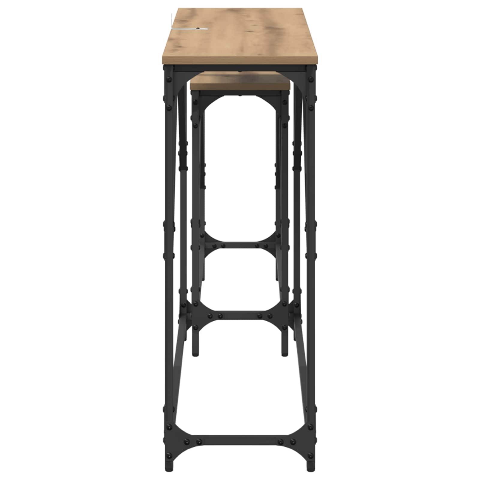 Τραπέζι κονσόλας 2 pcs Artisan Oak 100 x 28 x 75 εκ. - Pakobazaar