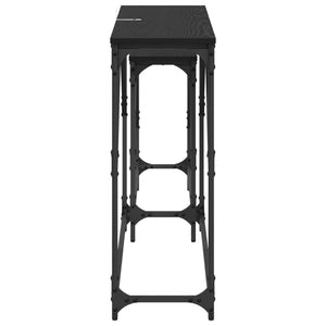 Τραπέζι κονσόλας 2 pcs Μαύρη Οξυά 100 x 28 x 75 εκ. - Pakobazaar