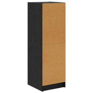 Highboard Μαύρη Οξυά 35 x 37 x 109 εκ Επεξεργασμένο Ξύλο