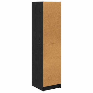 Highboard Μαύρη Οξυά 35 x 37 x 142 εκ Επεξεργασμένο ξύλο - Pakobazaar