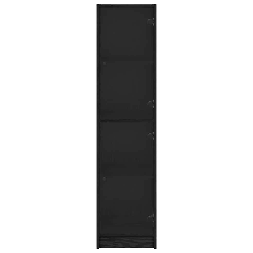 Highboard Μαύρη Οξυά 35 x 37 x 142 εκ Επεξεργασμένο ξύλο - Pakobazaar