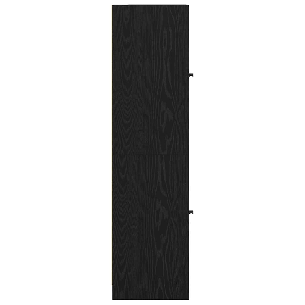 Highboard Μαύρη Οξυά 35 x 37 x 142 εκ Επεξεργασμένο ξύλο - Pakobazaar