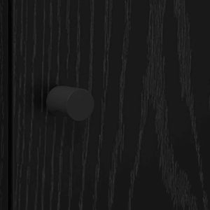 Highboard Μαύρη Οξυά 35 x 37 x 142 εκ Επεξεργασμένο ξύλο - Pakobazaar