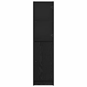 Highboard Μαύρη Οξυά 35 x 37 x 142 εκ Επεξεργασμένο ξύλο - Pakobazaar