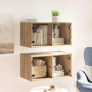 Ντουλάπια Τοίχου Επιτοίχιο 2 pcs Artisan Oak 68 x 37 x 35 εκ - Pakobazaar