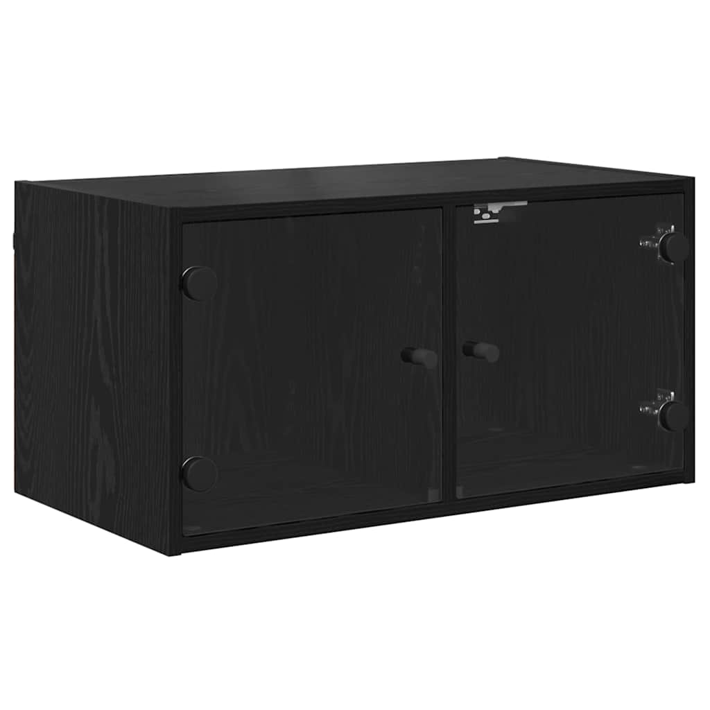Ντουλάπα Τοίχου Μαύρη Οξυά 68 x 37 x 35 εκ Επεξεργασμένο ξύλο - Pakobazaar