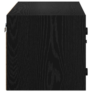 Ντουλάπια Τοίχου Επιτοίχιο 2 pcs Μαύρη Οξυά 68 x 37 x 35 εκ - Pakobazaar