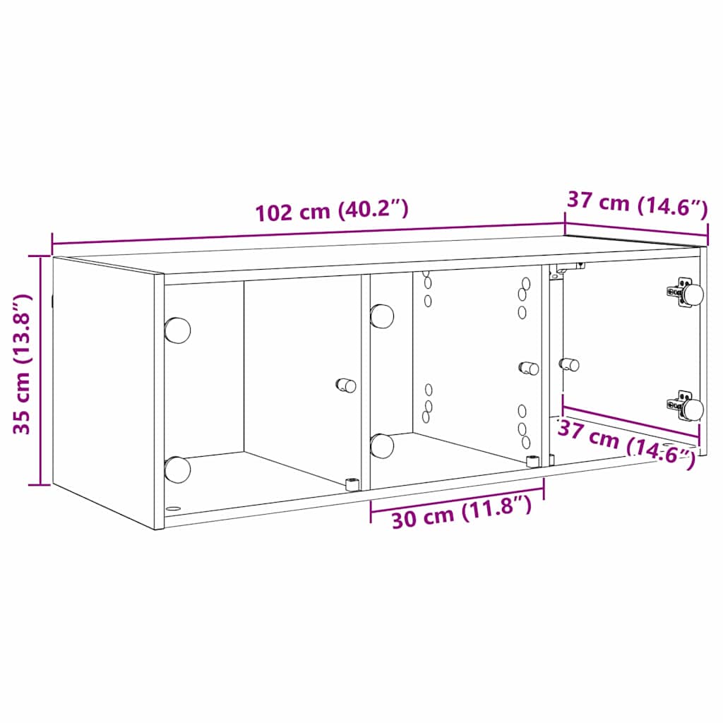 Ντουλάπα Τοίχου Artisan Oak 102 x 37 x 35 εκ Επεξεργασμένο ξύλο