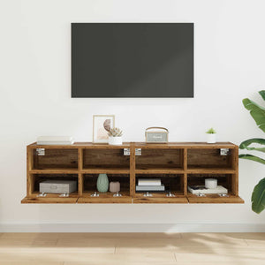 Βάσεις τηλεόρασης Επιτοίχιο 2 pcs Παλιό Ξύλο 60 x 30 x 30 cm - Pakobazaar