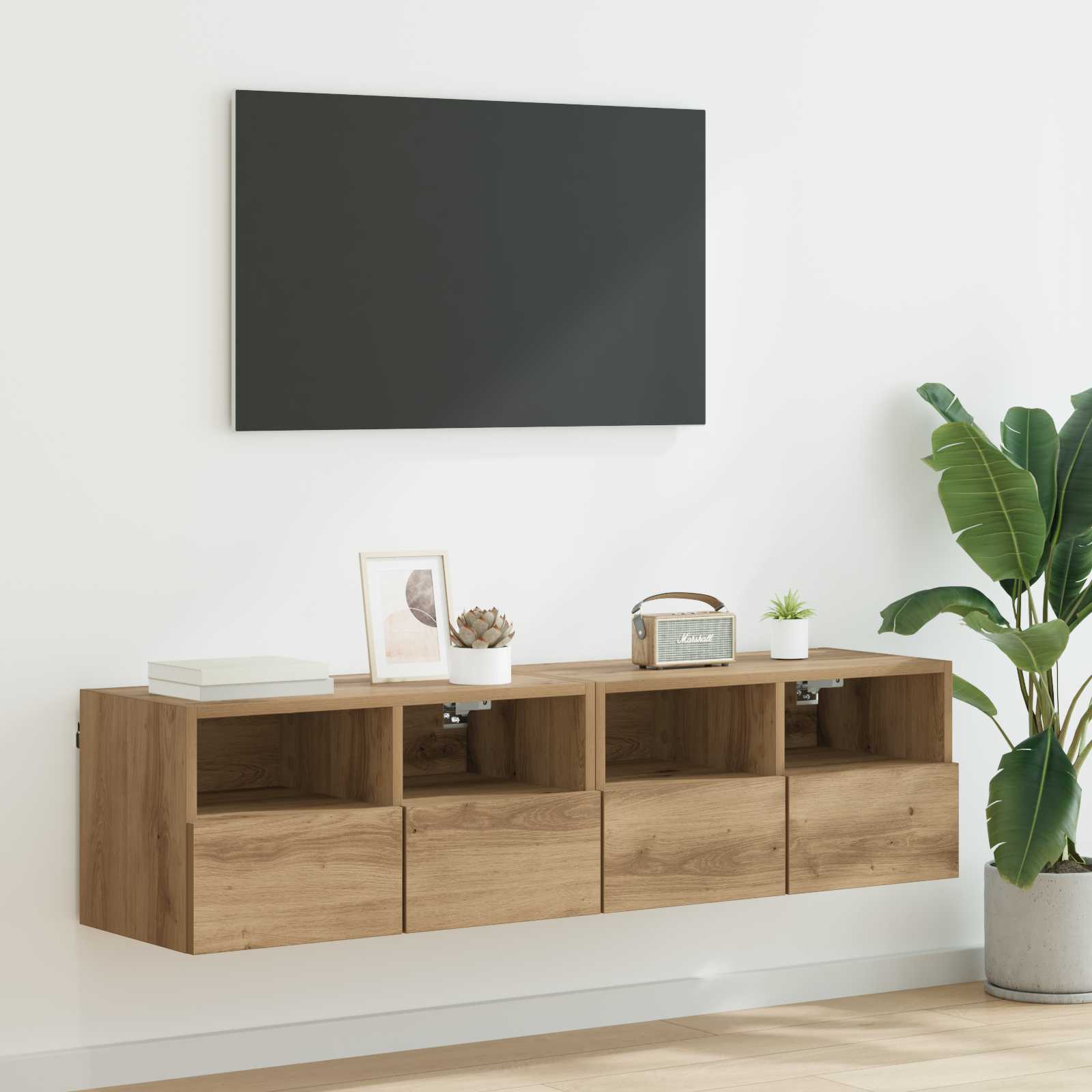 Βάσεις τηλεόρασης Επιτοίχιο 2 pcs Artisan Oak 60 x 30 x 30 cm - Pakobazaar
