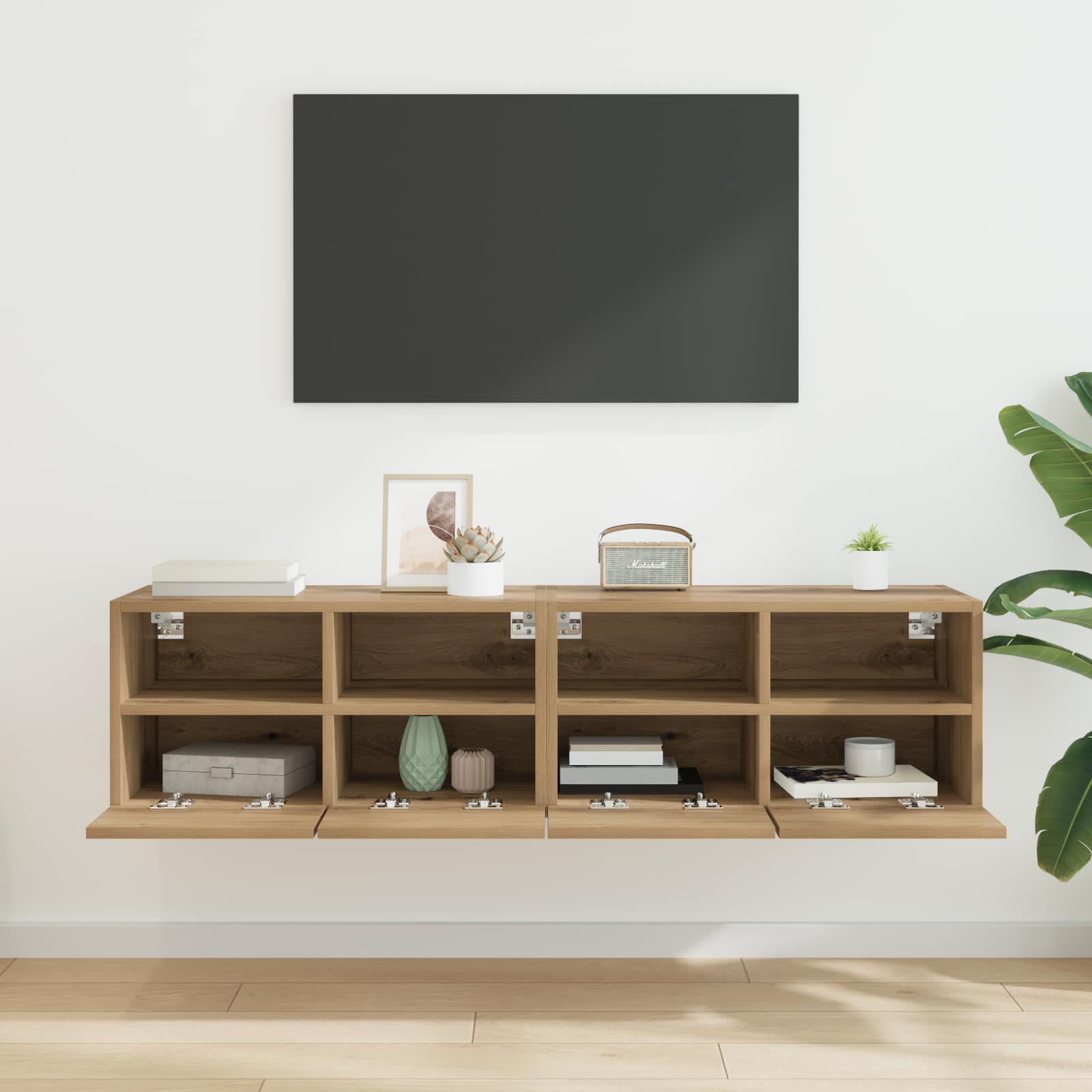 Βάσεις τηλεόρασης Επιτοίχιο 2 pcs Artisan Oak 60 x 30 x 30 cm - Pakobazaar