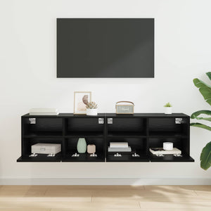 Βάσεις τηλεόρασης Επιτοίχιο 2 pcs Μαύρη Οξυά 60 x 30 x 30 cm - Pakobazaar