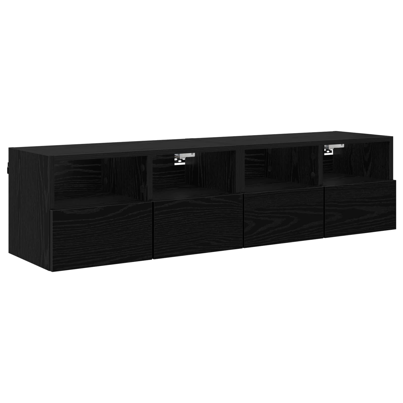 Βάσεις τηλεόρασης Επιτοίχιο 2 pcs Μαύρη Οξυά 60 x 30 x 30 cm - Pakobazaar