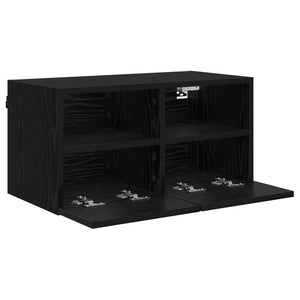Βάσεις τηλεόρασης Επιτοίχιο 2 pcs Μαύρη Οξυά 60 x 30 x 30 cm - Pakobazaar