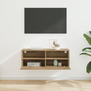 Ντουλάπι Τηλεόρασης Τοίχου Artisan Oak 80 x 30 x 30 εκ - Pakobazaar