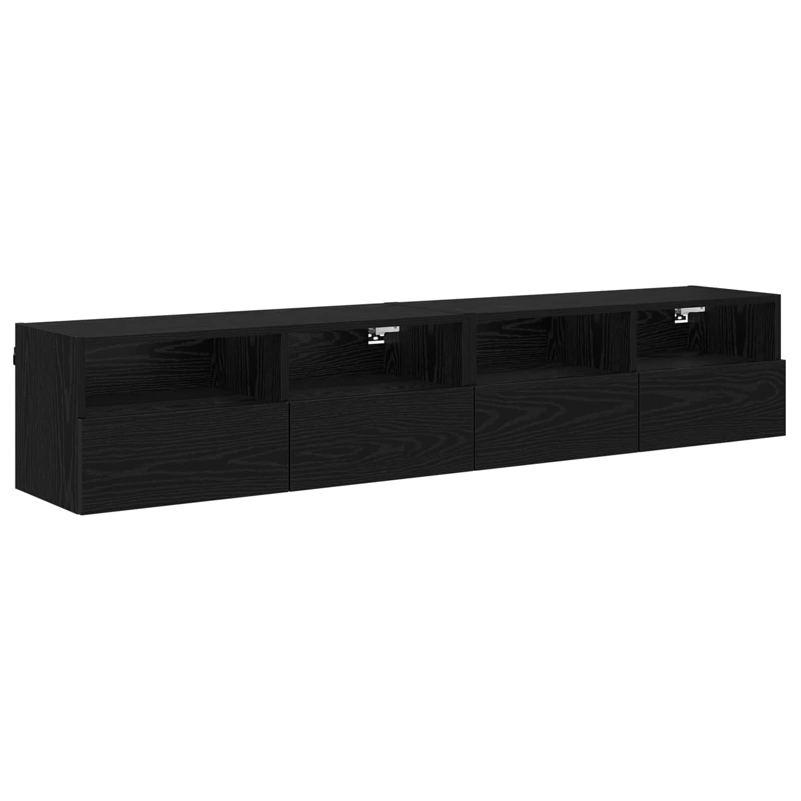 Βάσεις τηλεόρασης Επιτοίχιο 2 pcs Μαύρη Οξυά 80 x 30 x 30 εκ - Pakobazaar