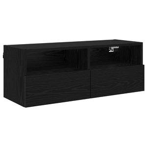 Βάσεις τηλεόρασης Επιτοίχιο 2 pcs Μαύρη Οξυά 80 x 30 x 30 εκ - Pakobazaar