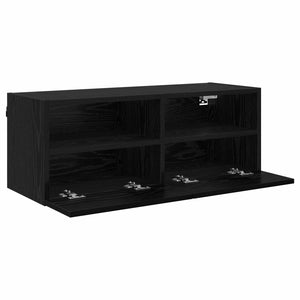 Βάσεις τηλεόρασης Επιτοίχιο 2 pcs Μαύρη Οξυά 80 x 30 x 30 εκ - Pakobazaar