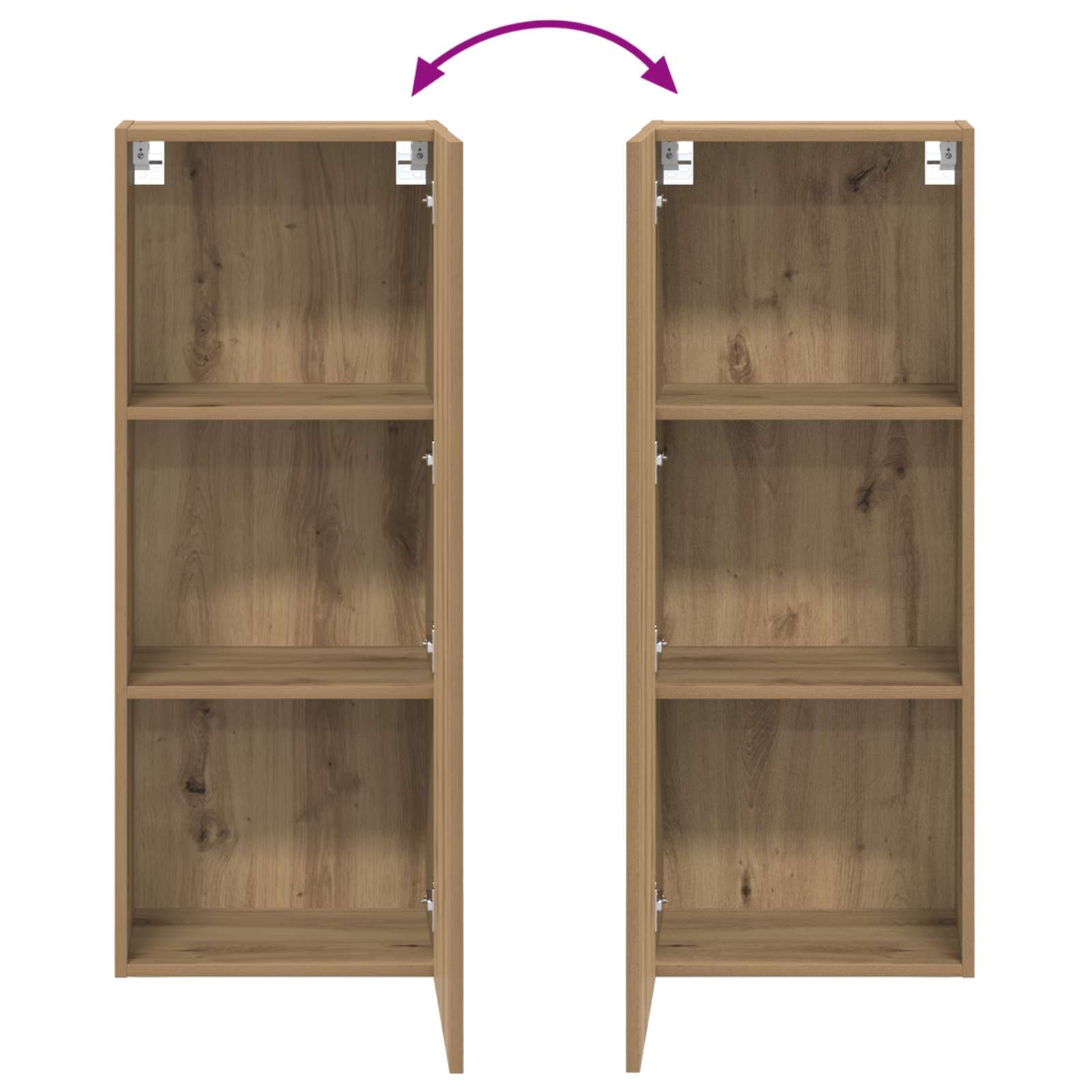 Ντουλάπι Τηλεόρασης Τοίχου Artisan Oak 40,5 x 30 x 102 εκ. - Pakobazaar