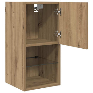 Τοίχου ντουλάπες τηλεόρασης Επιτοίχιο 2 pcs Artisan Oak - Pakobazaar