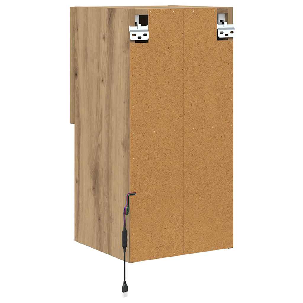 Τοίχου ντουλάπες τηλεόρασης Επιτοίχιο 2 pcs Artisan Oak - Pakobazaar
