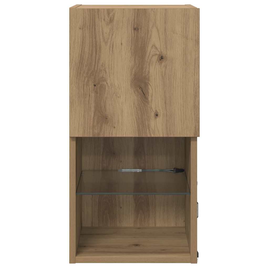 Τοίχου ντουλάπες τηλεόρασης Επιτοίχιο 2 pcs Artisan Oak - Pakobazaar