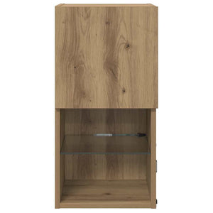 Τοίχου ντουλάπες τηλεόρασης Επιτοίχιο 2 pcs Artisan Oak - Pakobazaar