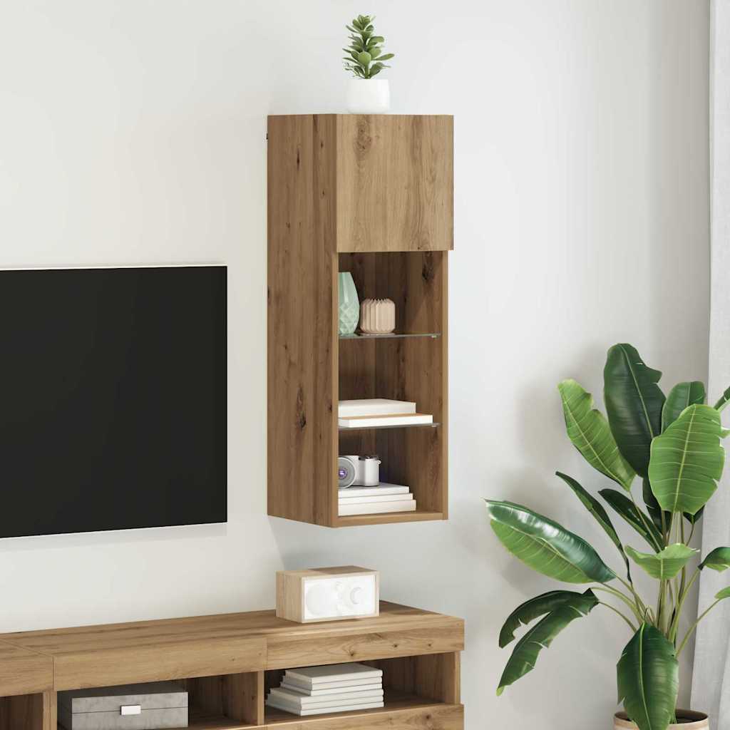 Κρεμαστός θρανίο τηλεόρασης Artisan Oak 30,5 x 30 x 90 cm - Pakobazaar