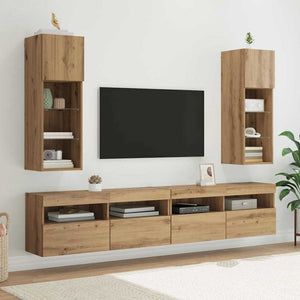Κρεμαστός θρανίο τηλεόρασης Artisan Oak 30,5 x 30 x 90 cm - Pakobazaar