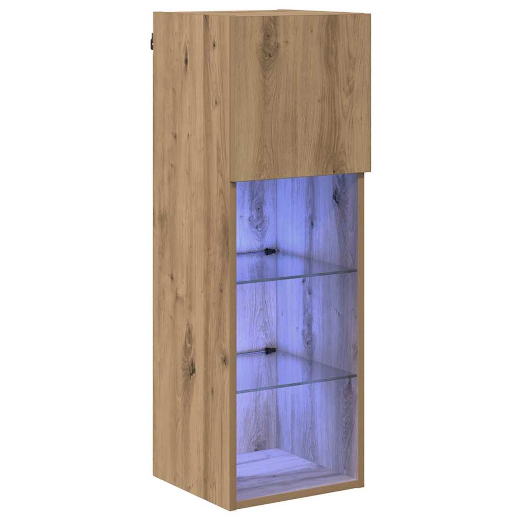 Κρεμαστός θρανίο τηλεόρασης Artisan Oak 30,5 x 30 x 90 cm - Pakobazaar