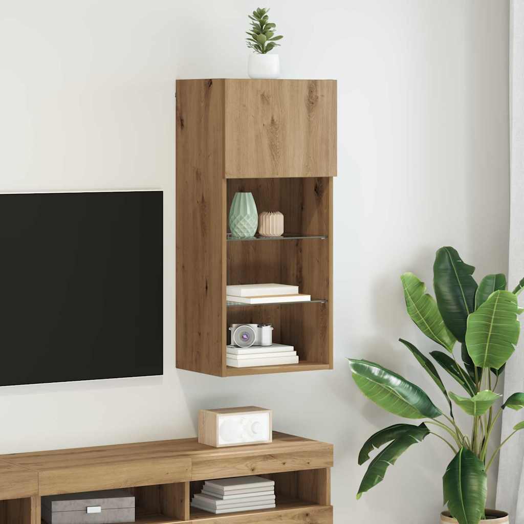 Κρεμαστός θρανίο τηλεόρασης Artisan Oak 40,5 x 30 x 90 εκ - Pakobazaar