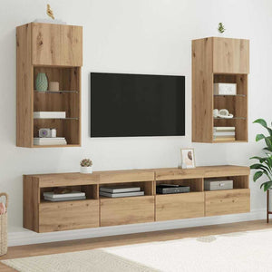 Κρεμαστός θρανίο τηλεόρασης Artisan Oak 40,5 x 30 x 90 εκ - Pakobazaar