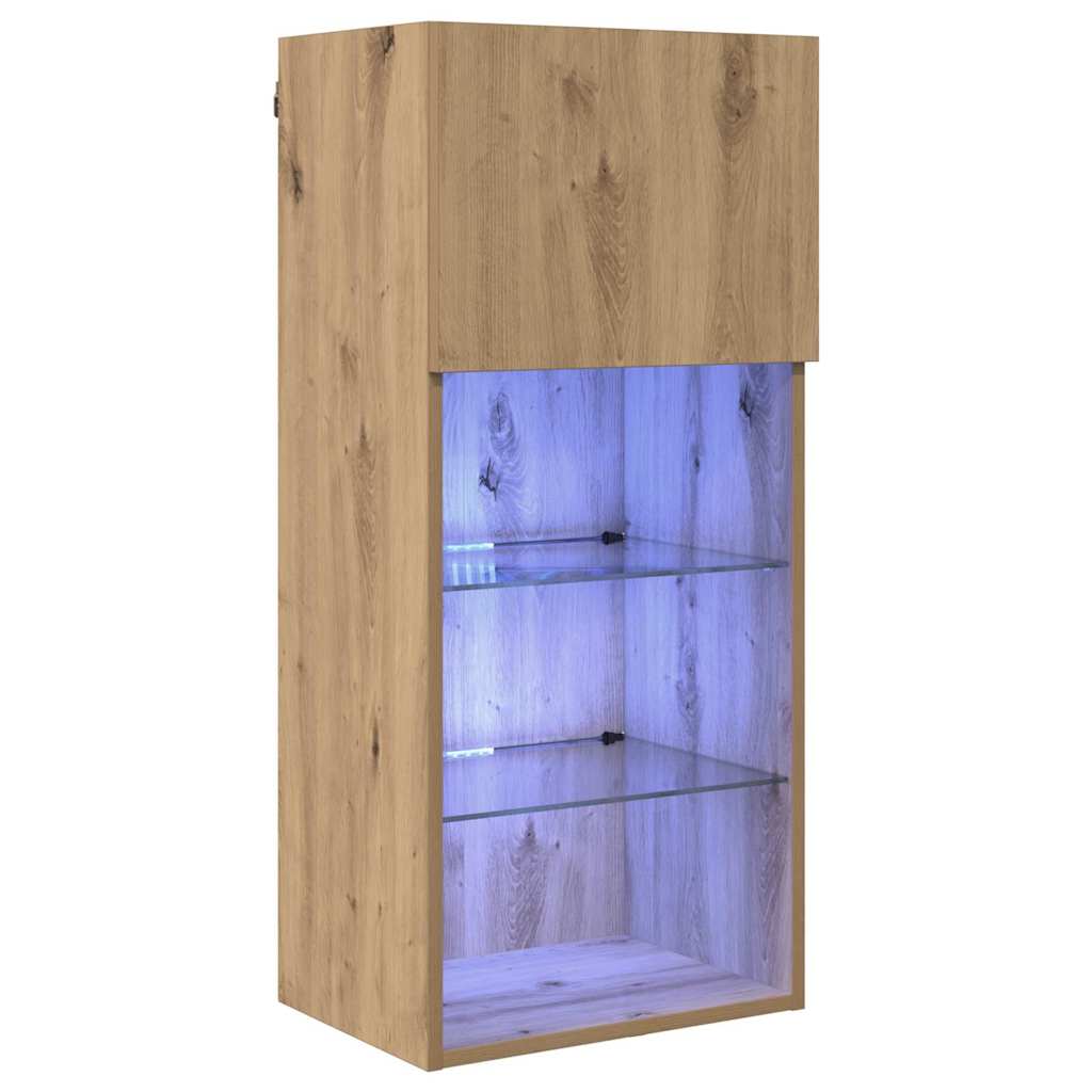Κρεμαστός θρανίο τηλεόρασης Artisan Oak 40,5 x 30 x 90 εκ - Pakobazaar