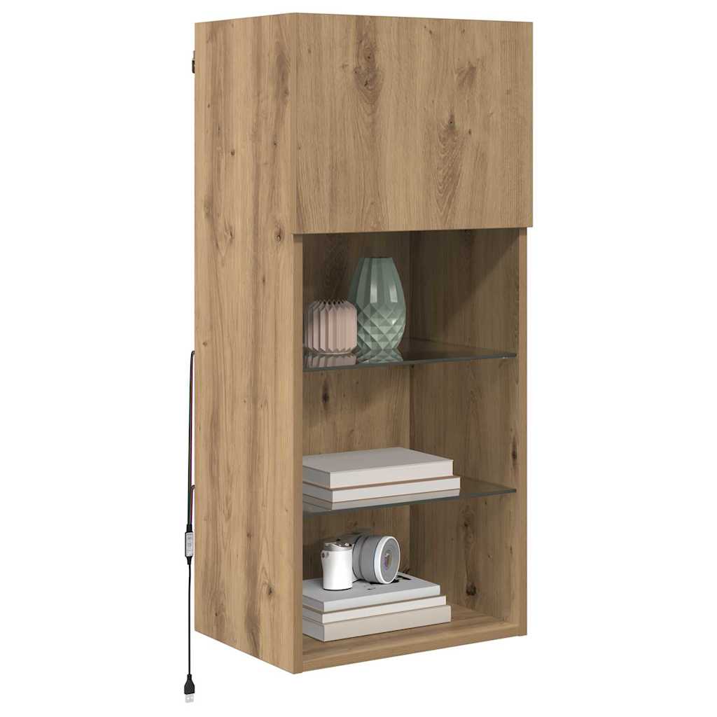 Κρεμαστός θρανίο τηλεόρασης Artisan Oak 40,5 x 30 x 90 εκ - Pakobazaar