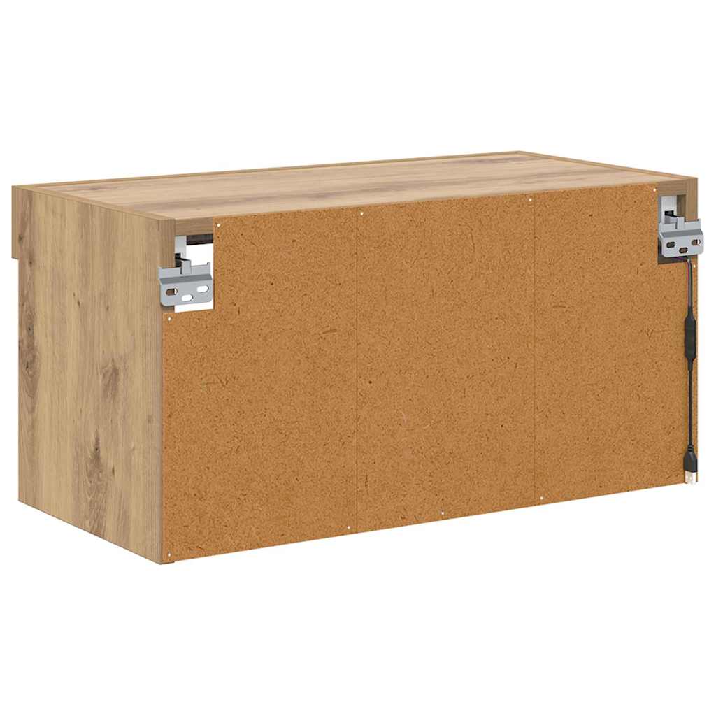 Σετ επίπλου τηλεόρασης με led Artisan Oak Επεξεργασμένο ξύλο - Pakobazaar